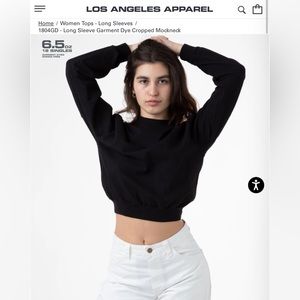 Mockneck Cropped Long Sleeve